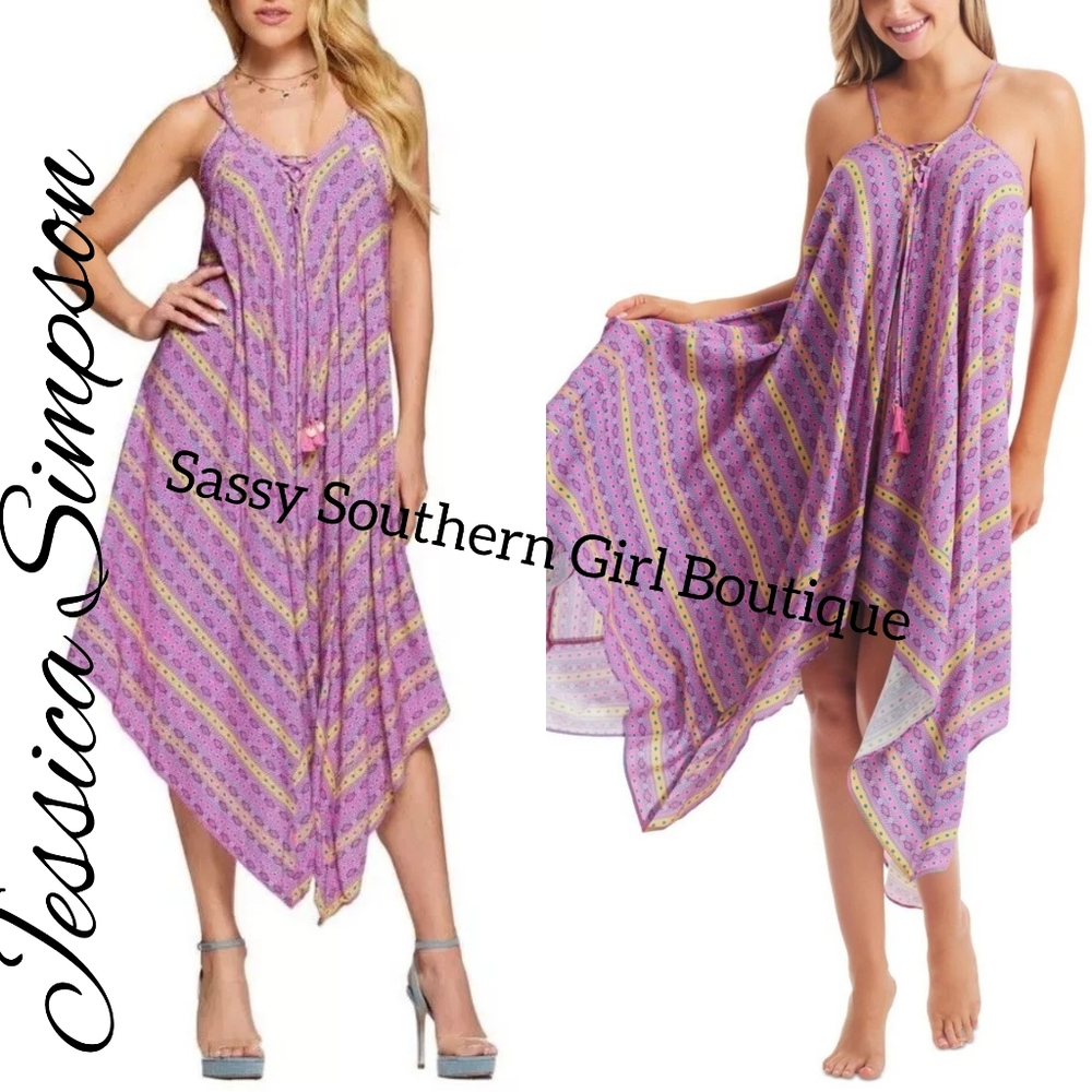 🆕⭐ Jessica Simpson Handkerchief Cover Dress